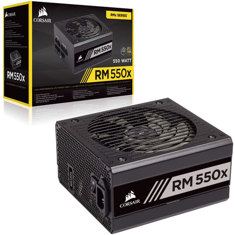 Corsair RM550x 80 PLUS Gold 550 W Fully Modular ATX Power Supply - Black