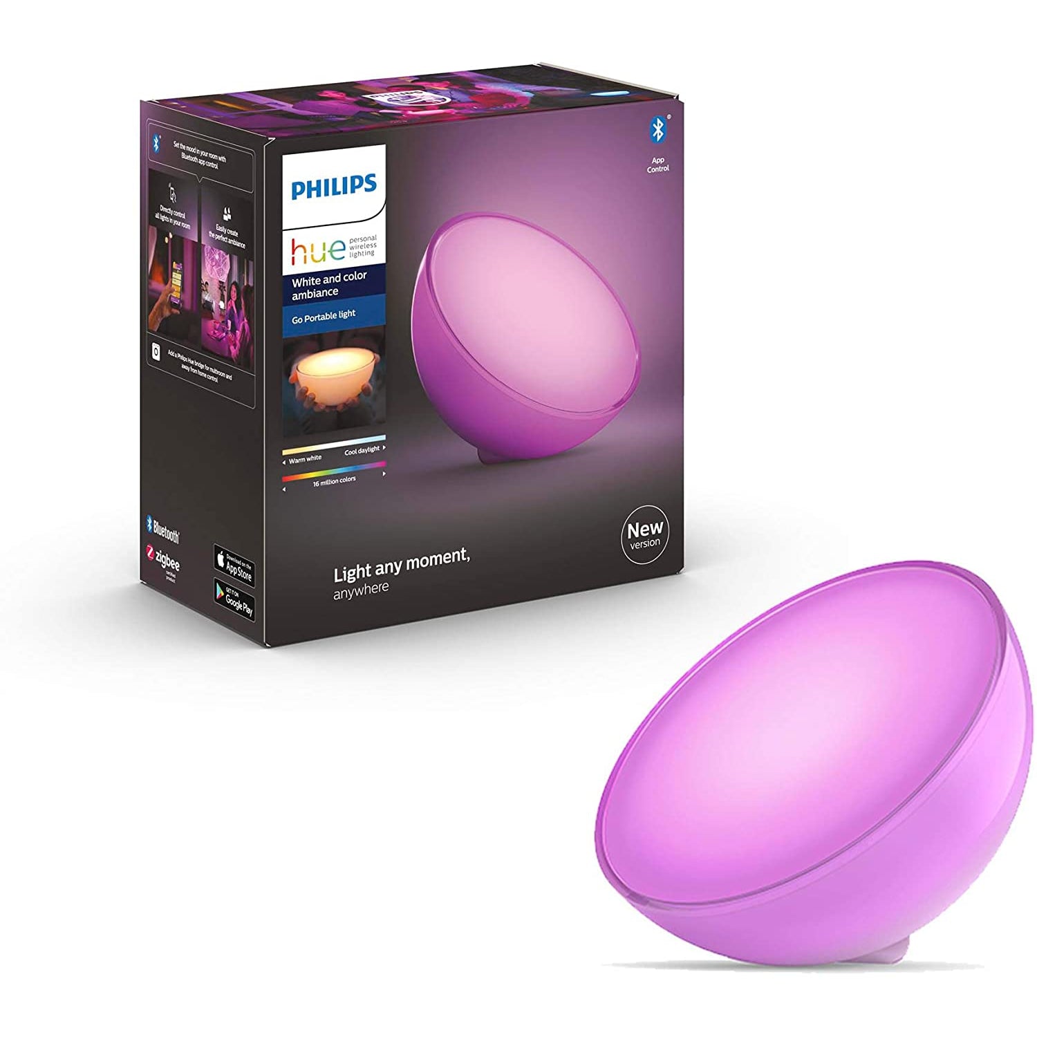 Philips Hue Go Connected Portable Light with Bluetooth, Multi