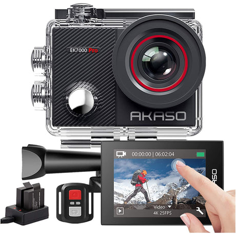 AKASO EK7000 Pro 4K Action Camera with Touch Screen EIS Adjustable View Angle 40m Waterproof