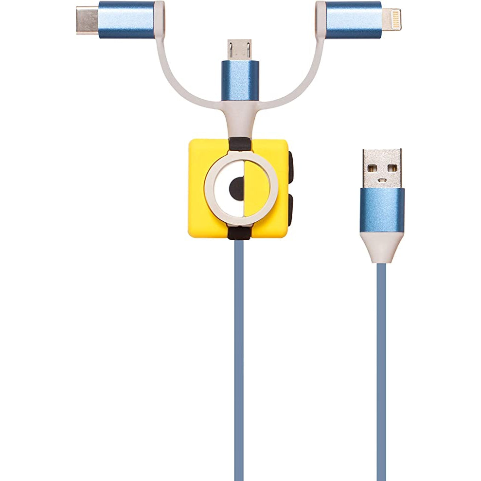 Powersquad Minions Weighted Charging Cable 1m - Blue/Yellow