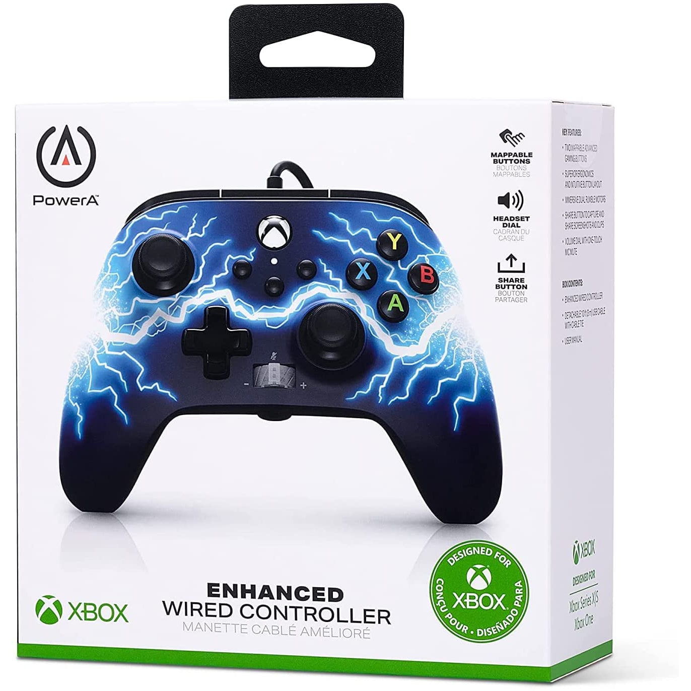 PowerA Xbox Arc Light Enhanced Wired Controller - Blue