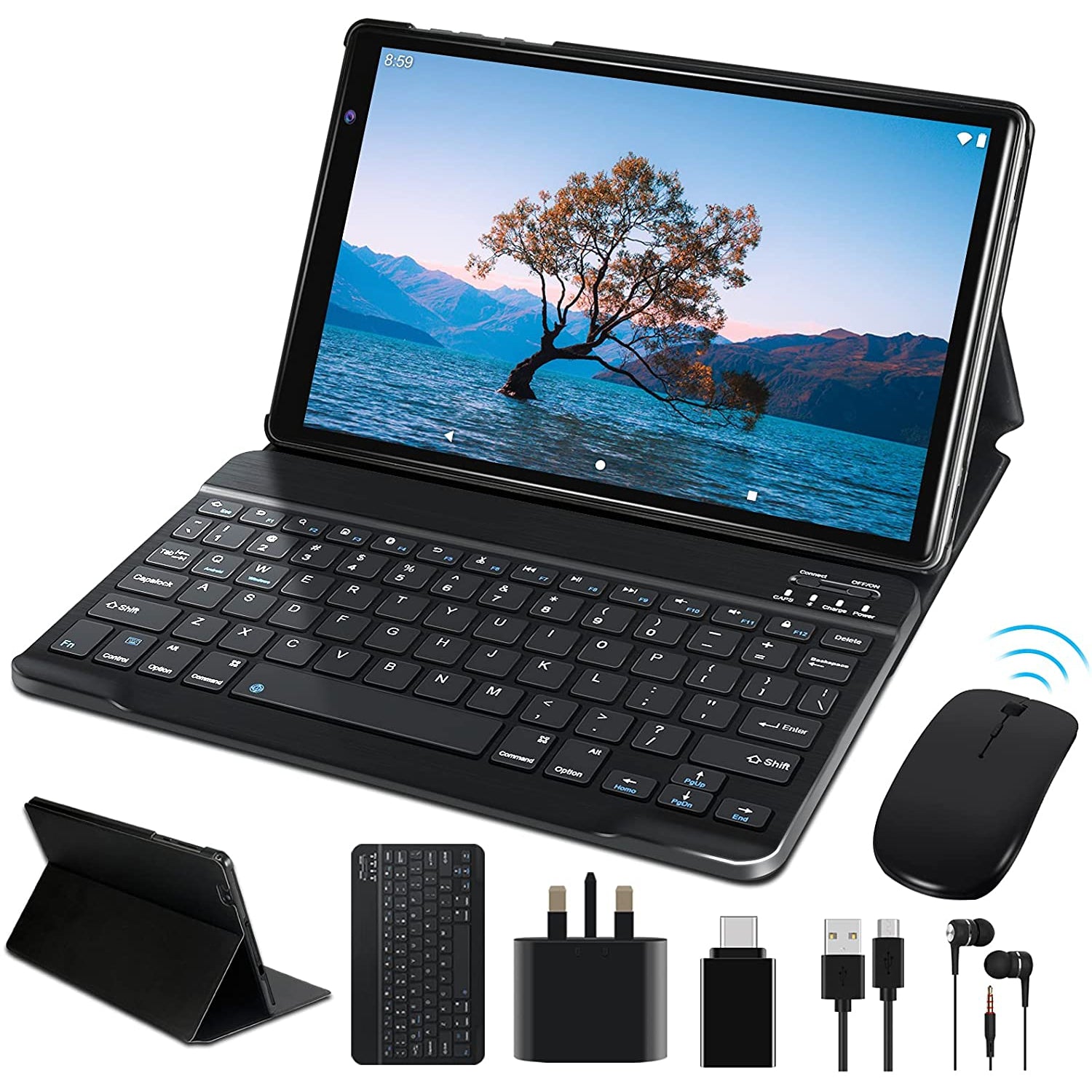 Facetel Q3 Android Tablet - 10" - 64GB Storage - Black
