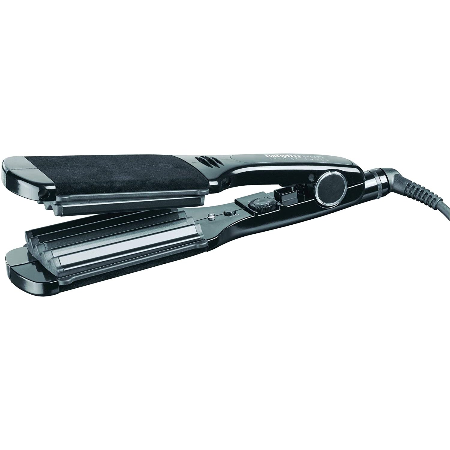 Babyliss Pro Crimpers Ceramic Crimping Iron with Extra Wide Plates - Black