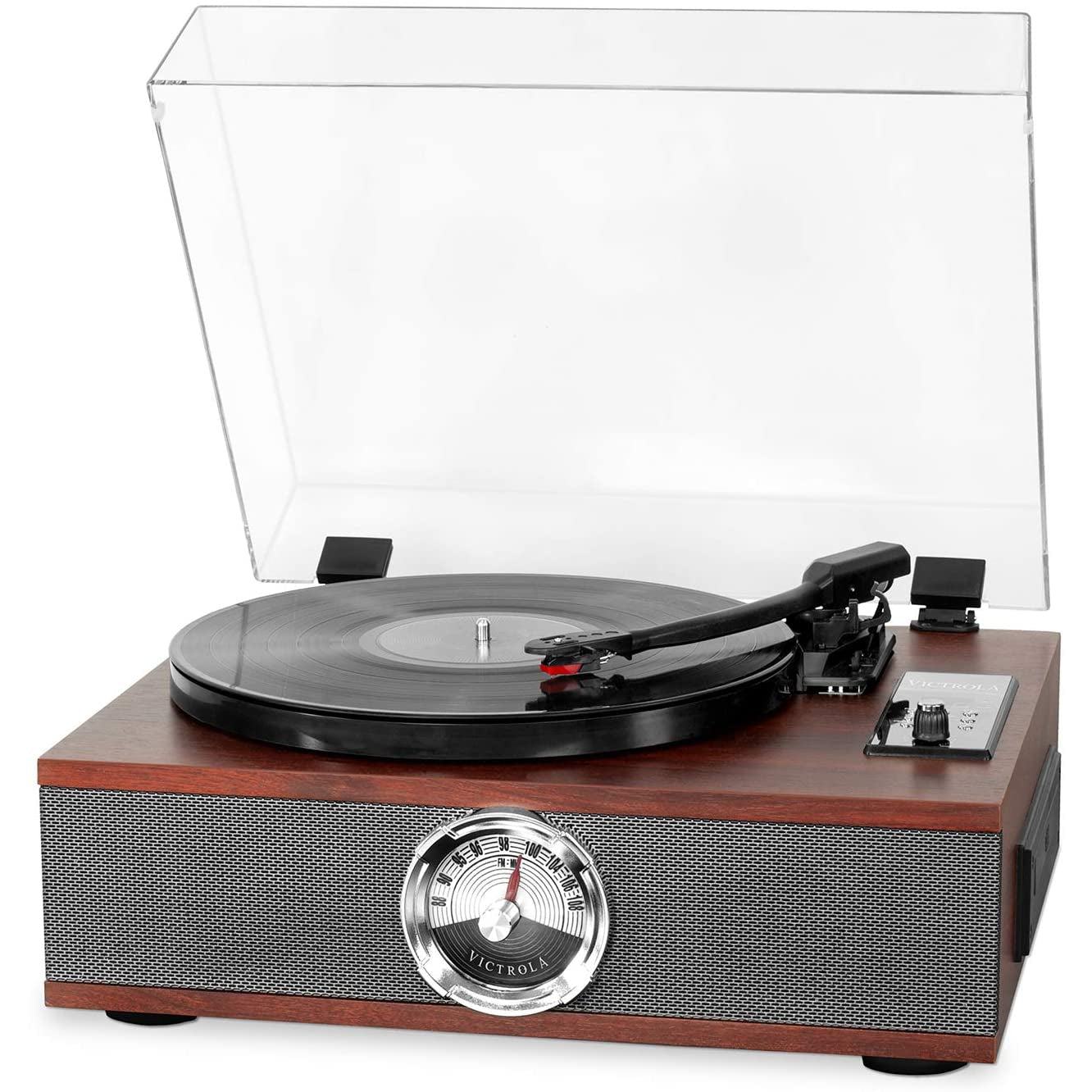Victrola Park Avenue 5 in 1 Wood Record Player with 3-Speed Turntable - Espresso