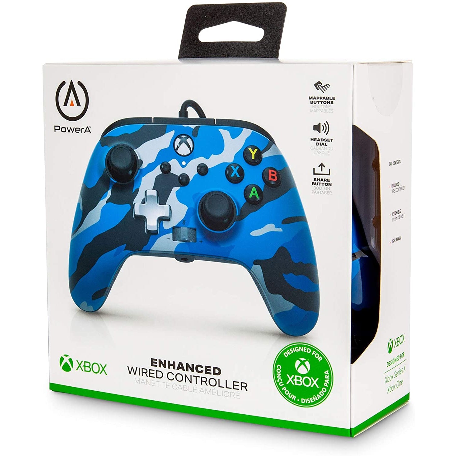 PowerA Xbox X/S & One Enhanced Wired Controller – Blue Camo
