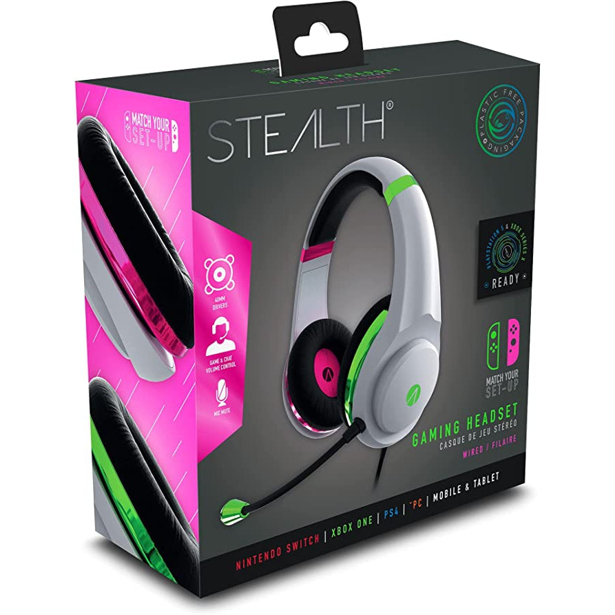 Stealth XP-PNKGRN-N Wired Gaming Headset - Grey