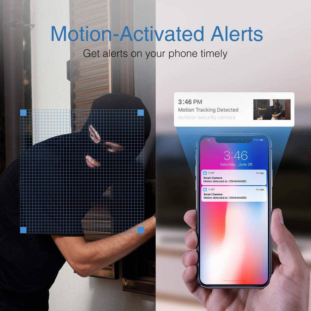 Goowls PTZ Outdoor Indoor Security Camera 2.4G WiFi Smart App Surveillance 1080p - White