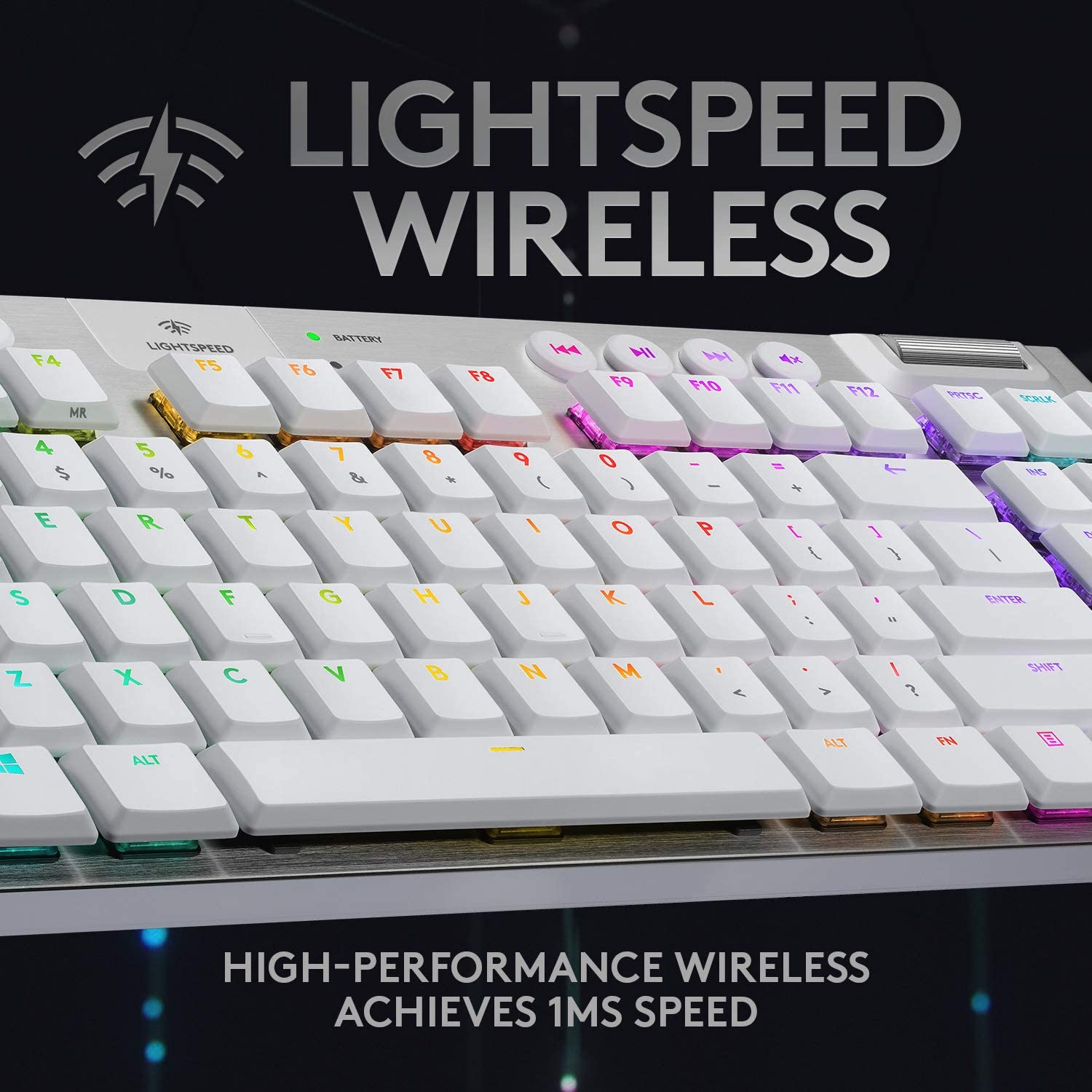 Logitech G915 LIGHTSPEED TKL Tenkeyless Wireless Gaming Keyboard - White