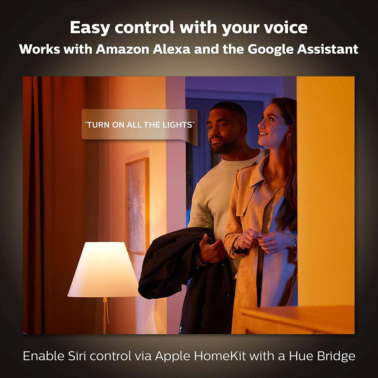 Philips Hue White Ambiance Wireless Lighting LED Light Bulb, 6W B39 E14 Small Edison Screw Bulb, Pack of 2