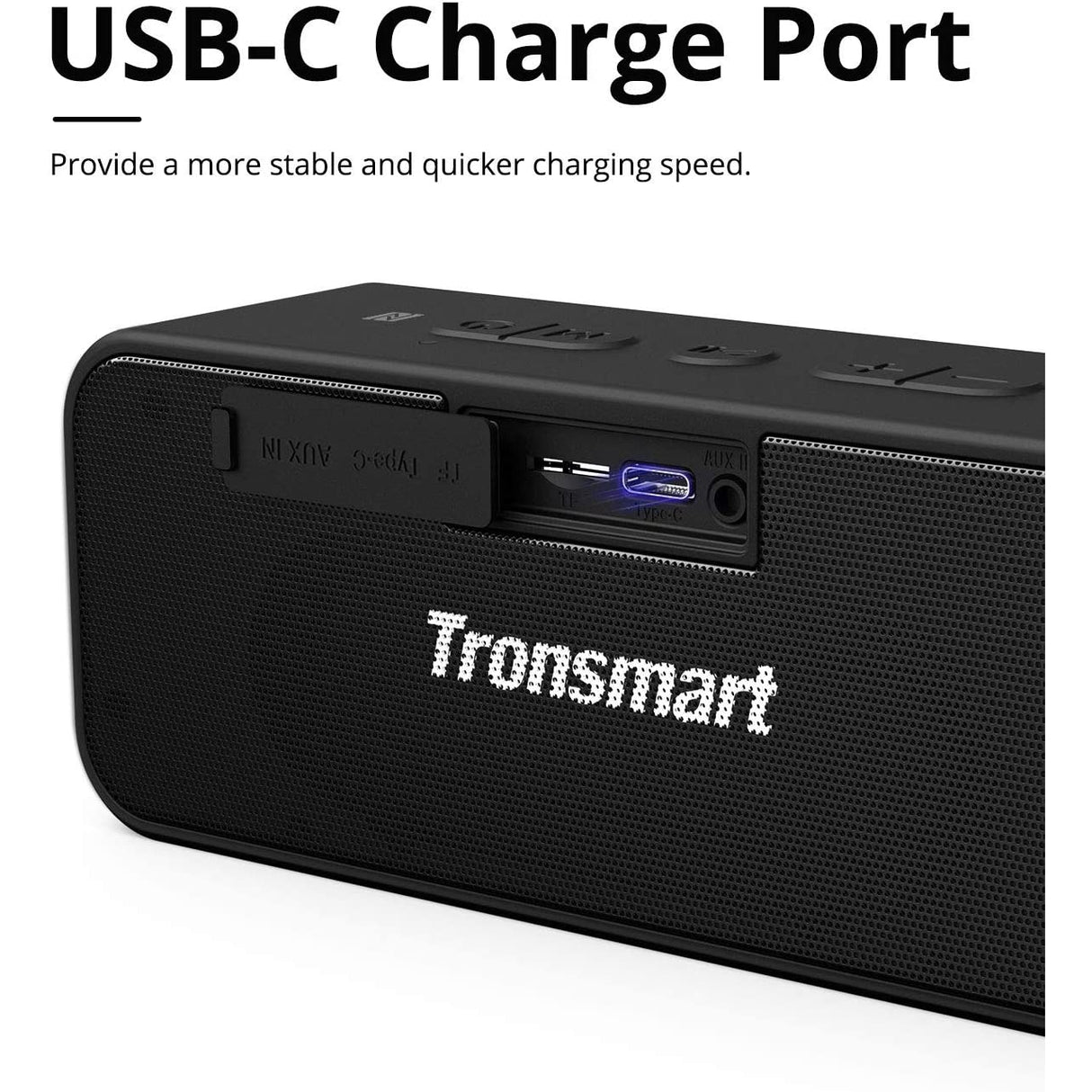 Tronsmart T2 Plus Portable Speaker with 24 Hours Playtime, IPX7 Waterproof Wireless Bluetooth 5.0 Speaker, Voice Assistant, Alexa
