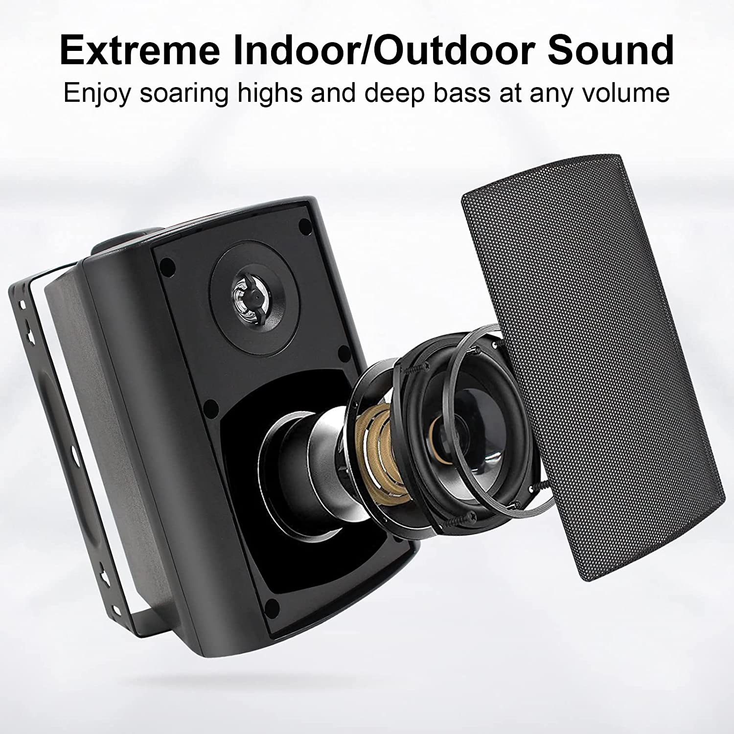 Herdio HOS-401 4 Inch 2-Way Waterproof Indoor / Outdoor Speakers
