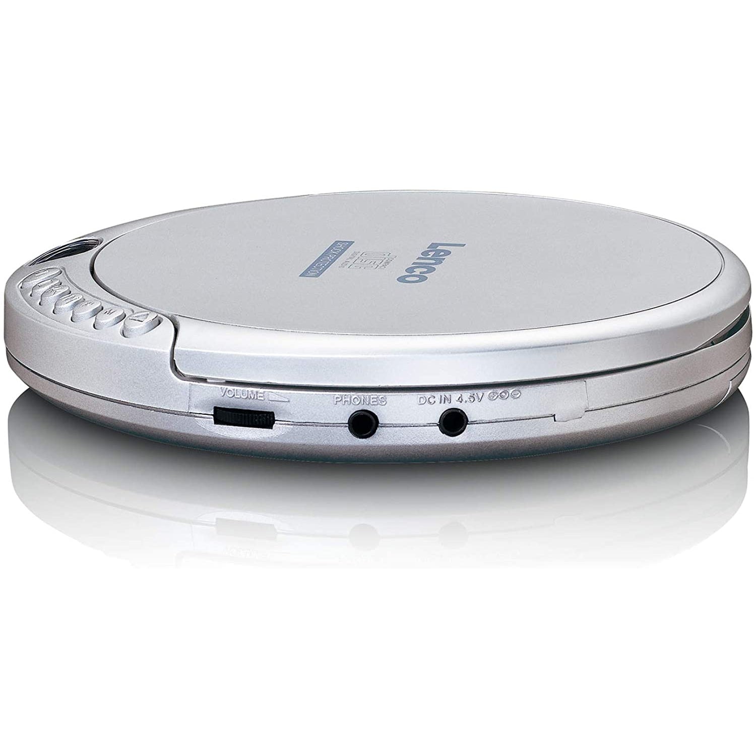 Lenco CD-201 Portable CD Player - Silver