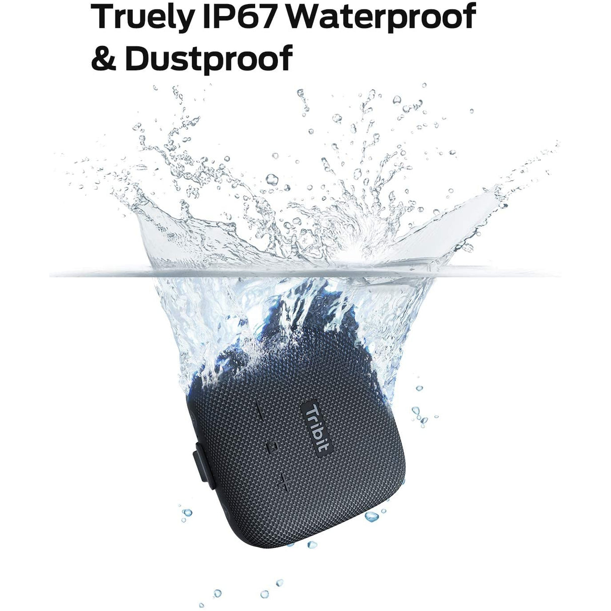 Tribit StormBox Micro Shower Speakers with Powerful Loud Sound, IP67 Waterproof & Dustproof Outdoor Biking Speaker,Built-in XBass(Black)