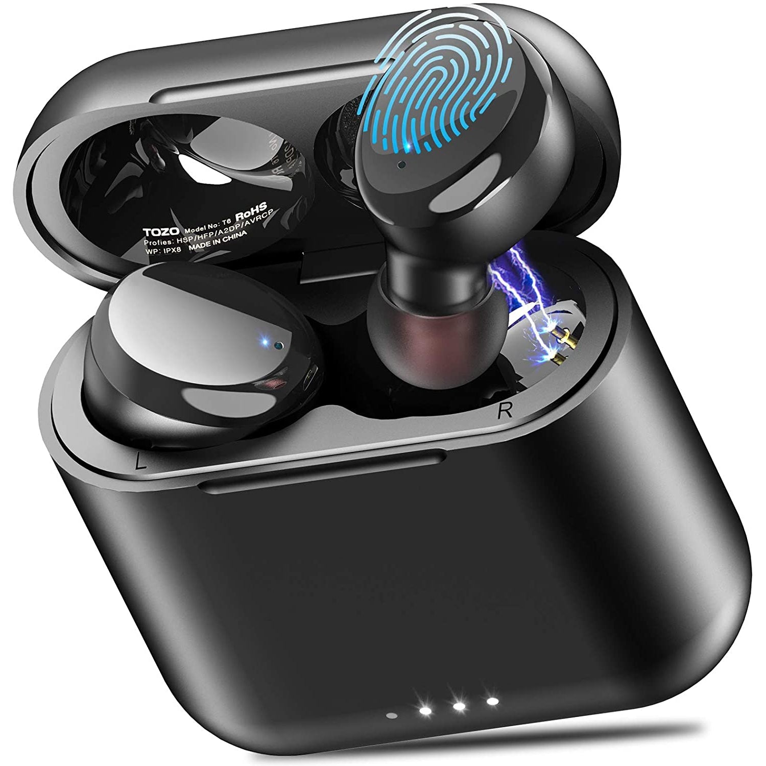 Tozo T6 True Wireless Earbuds - Black