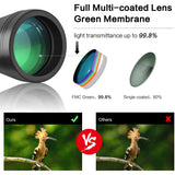 Ronhan 20x50 High Power Binoculars, BAK4, Large Eyepiece, Portable and Waterproof Binoculars Telescope with Multilayer-coated Lenses