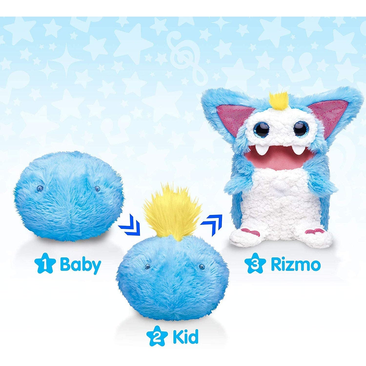 Rizmo Your Evolving Musical Friend, Interactive Plush Kids Toy with Fun Games