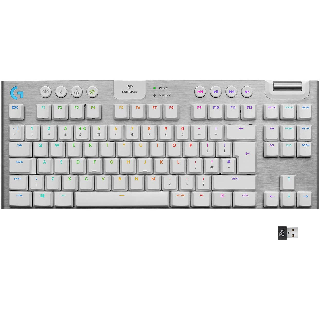 Logitech G915 LIGHTSPEED TKL Tenkeyless Wireless Gaming Keyboard - White