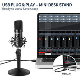 Mayoga USB Microphone 192kHz/24bit Condenser Cardioid Mic Kit