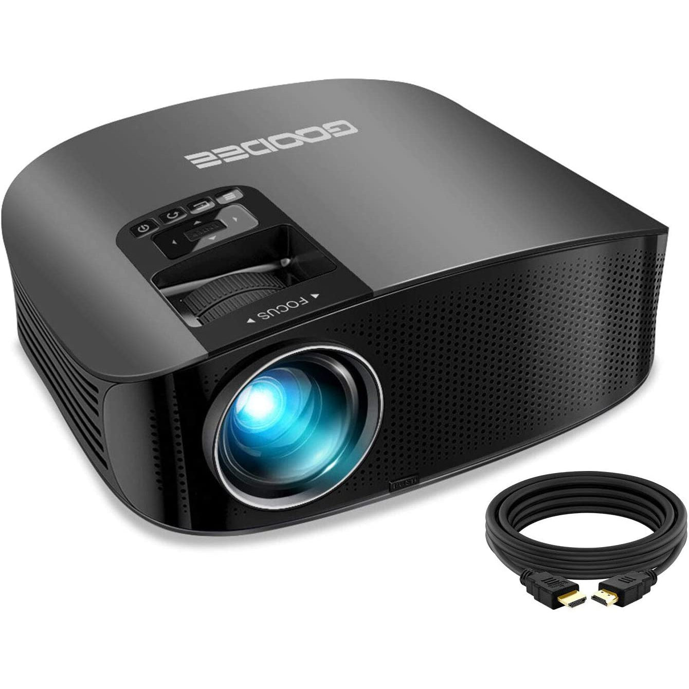 GooDee 6800L HD Video Projector, Black