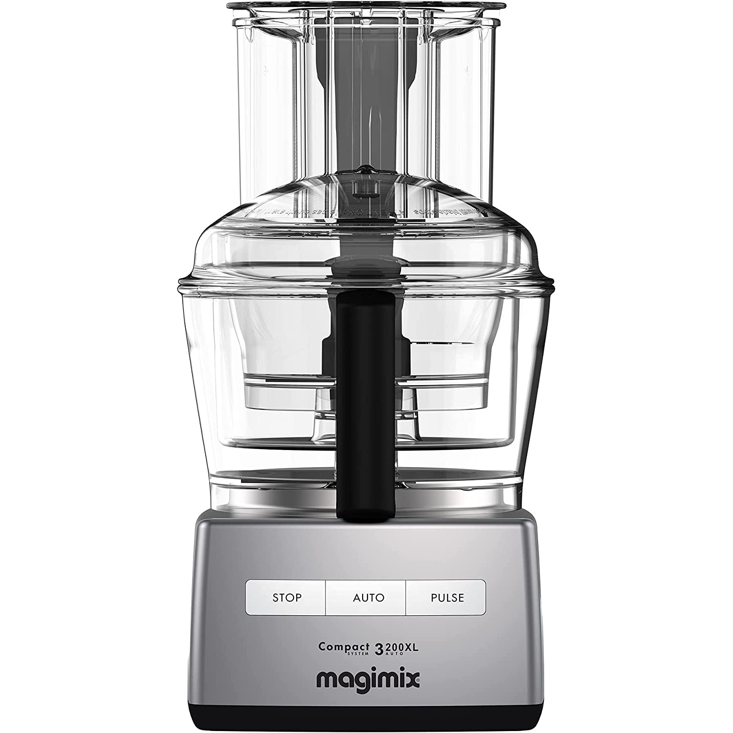 Magimix Compact System 3200XL Food Processor, 2.6 Litre BPA-Free Bowl, Satin