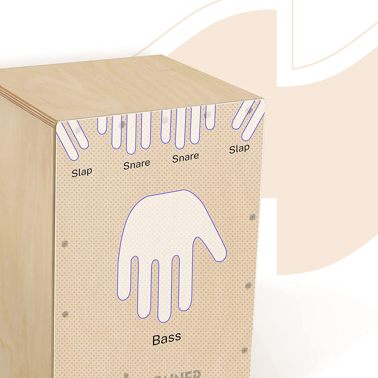 Donner DCD-1 Cajon Drum Box Full Size Wooden Cajon Drum Kit Birch Wood