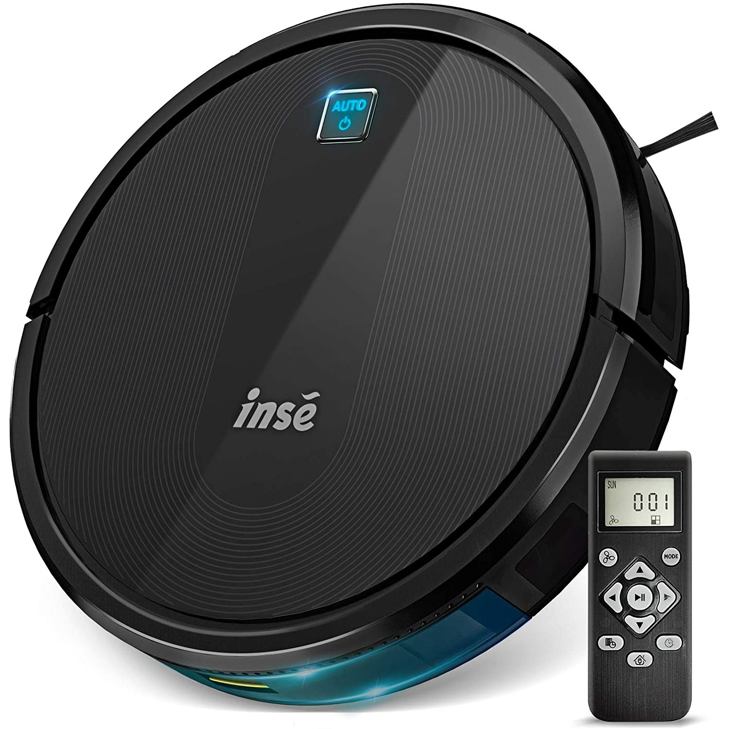 INSE Robot Vacuum Cleaner, 2000Pa Strong Suction, 2.7in Thin, Anti-Drop, 120 Mins Runtime, Self-Charging