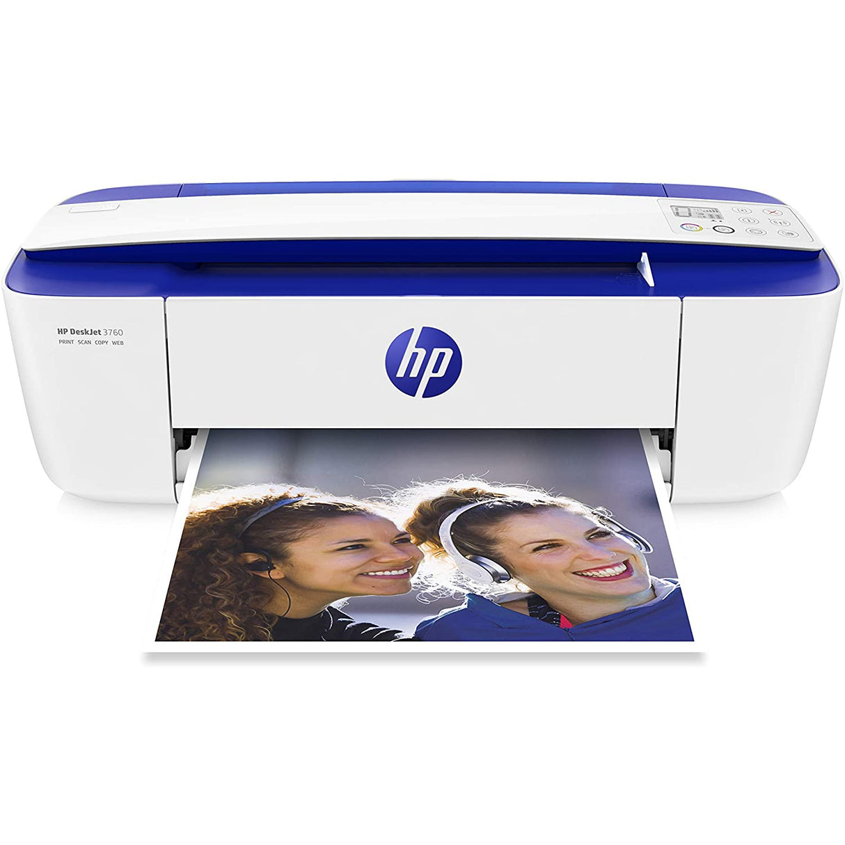 HP Deskjet 3760 All-in-One Wireless Printer, Blue/White