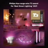Philips Hue White & Colour Ambiance Wireless Lighting LED Light Bulb, 5.5W GU10 Bulb