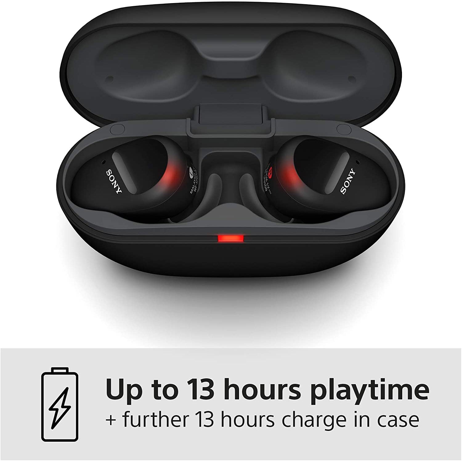 Sony WF-SP800N In-Ear True Wireless Earbuds - Black - Refurbished Good