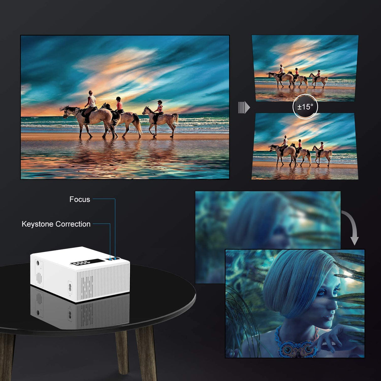 YABER Y61 Mini Wi-Fi Projector