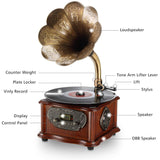 LuguLake Turntable Belt-Drive Retro Record Player