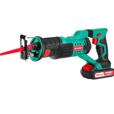 Hychika 18V Cordless Saw, 0-2800rpm Variable Speed Electric Saw, LED Light, Ideal for Wood and Metal Cutting
