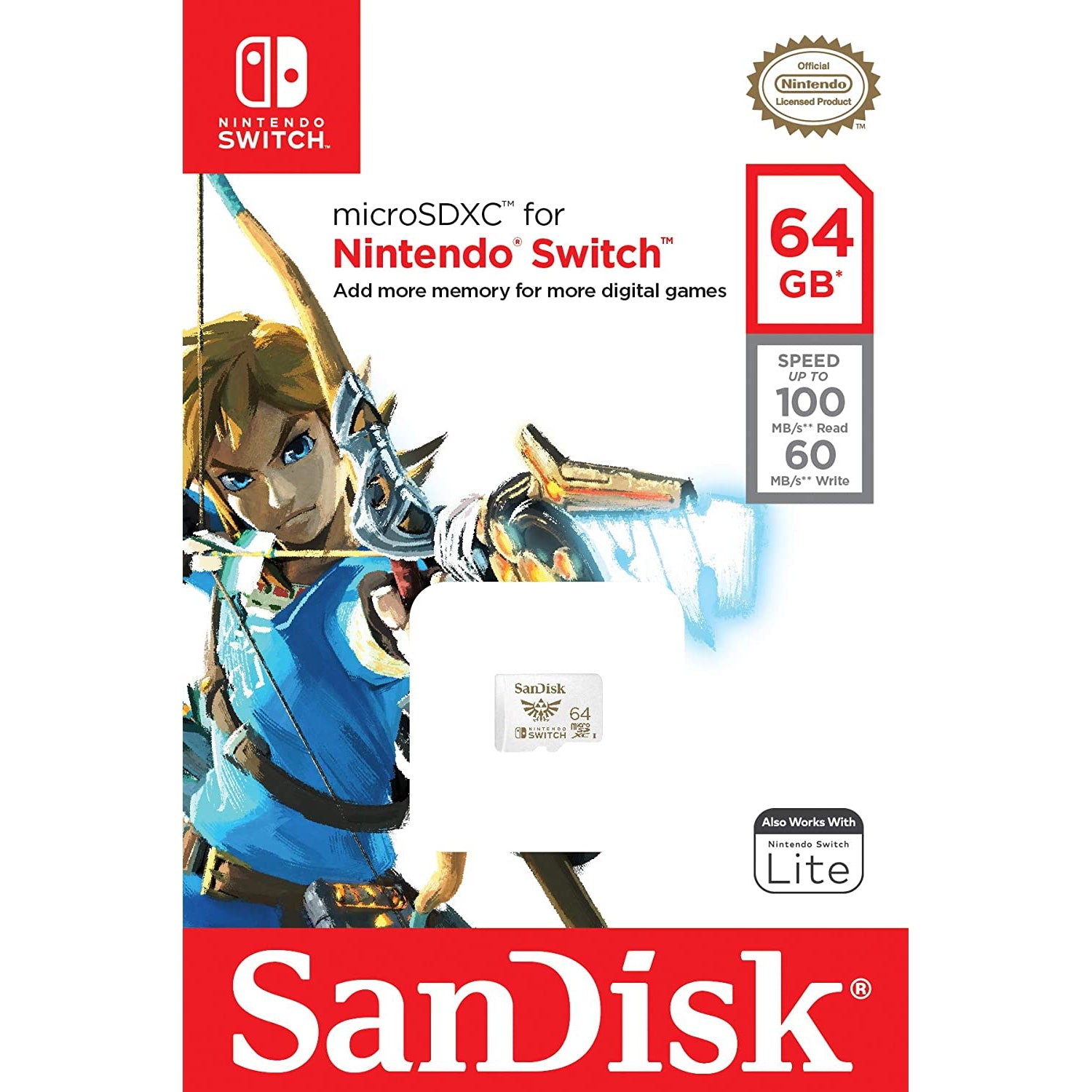SanDisk microSDXC UHS-I card for Nintendo Switch 64GB Legend of Zelda Edition