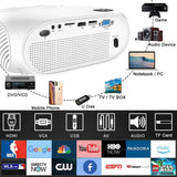 Weton E08 4200Lux Portable Mini Video 1080P HD Wireless WiFi Projector, White