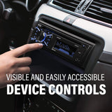 Boss Audio Systems 508UAB Multimedia Car Stereo - Single Din, Bluetooth Audio Hands-Free Calling, Built-in Microphone, CD MP3 USB AUX Input