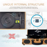 VIFLYKOO C5 Record Player Vinyl Turntable with 3-speed 33/45/78 RPM Bluetooth Vinyl LP Player