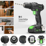 Galax Pro T0111 Cordless Power Tool Kit, 20N.m Single Speed Drill Driver 20V, Cordless Pendulum Jig Saw 0-2500SPM