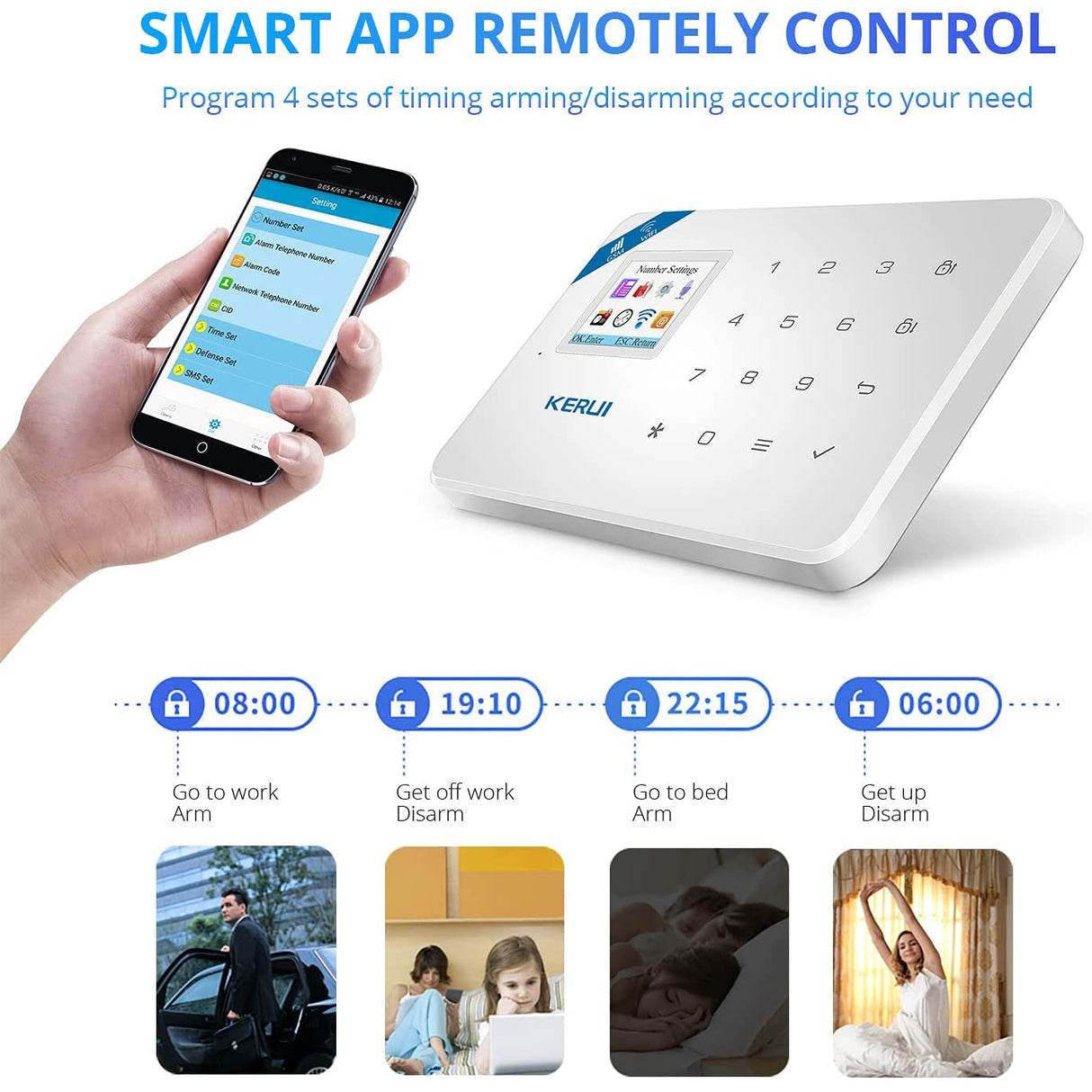 Kerui W18 Only 2.4G WIFI+GSM Wireless Smart Burglar Security Alarm System DIY Kit