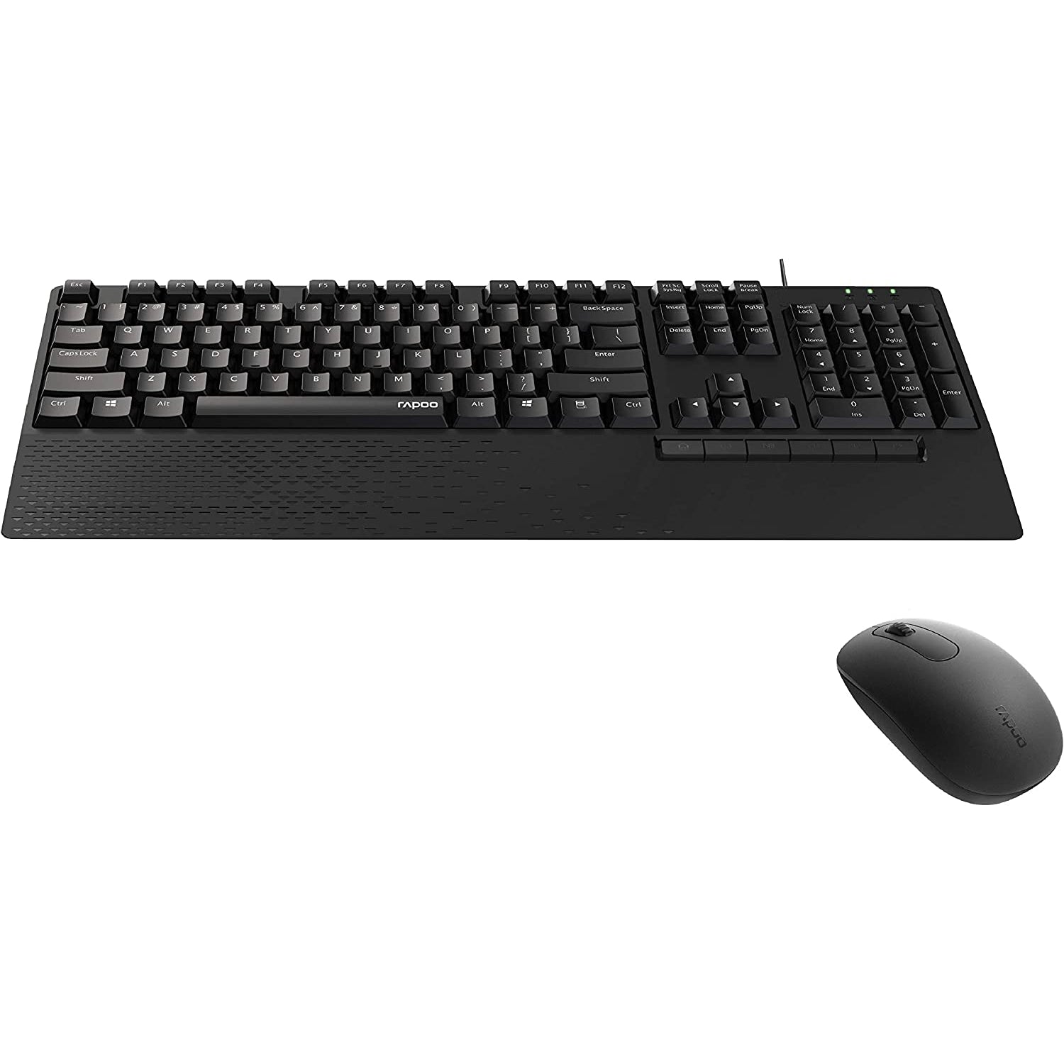 Rapoo NX2000 Wired Keyboard Mouse Desktop Combo Set, Black - Refurbished Excellent