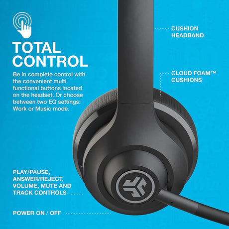 JLab GO Work PC, Mac, Mobile Wireless Headset - Black