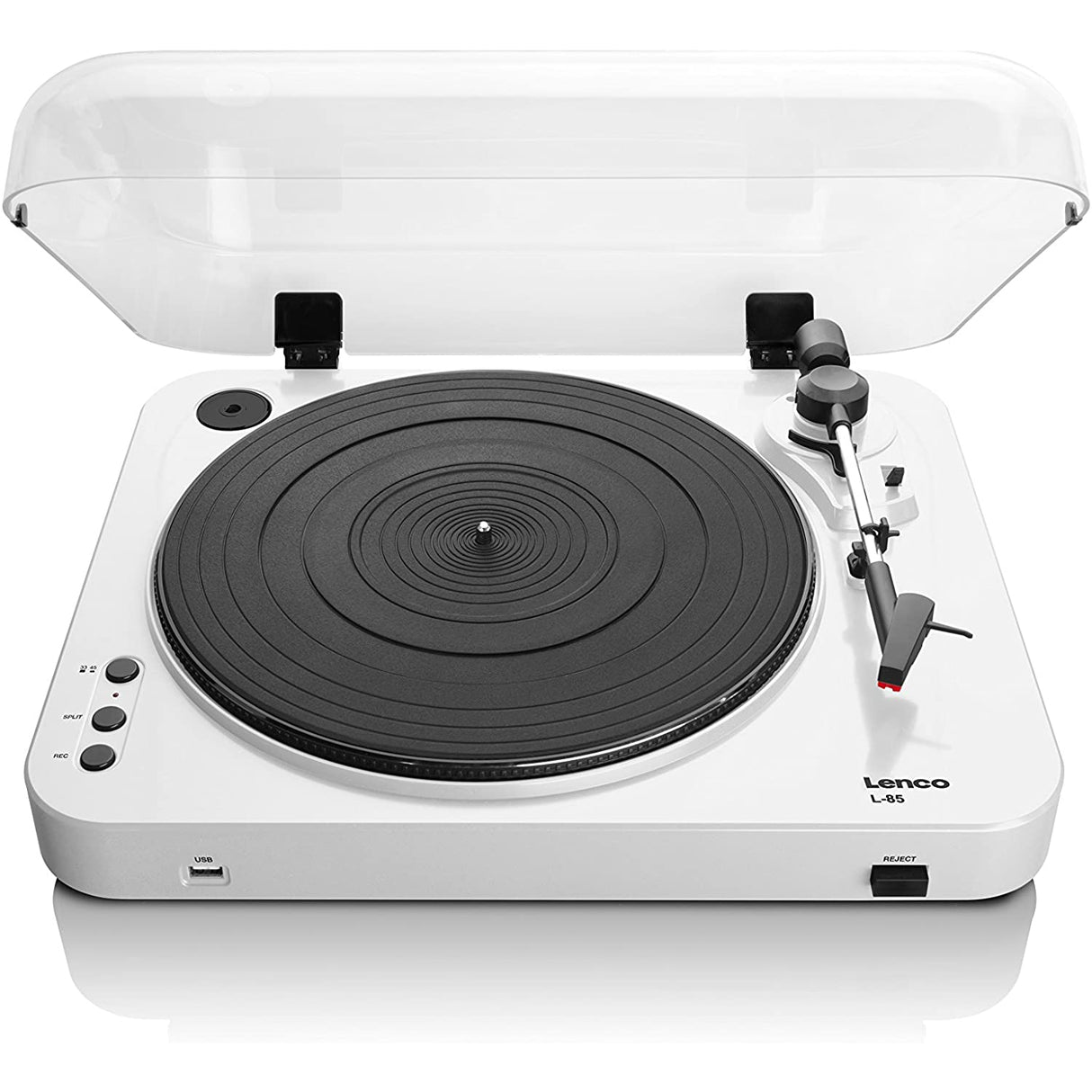 Lenco L-85 Belt Drive Turntable with Integrated Stereo Pre-Amplifier