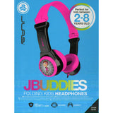 JLab JBuddies Folding Headphones for Kids, Kid Safe with Volume Limiter, Noise Isolation - Pink - Grade A
