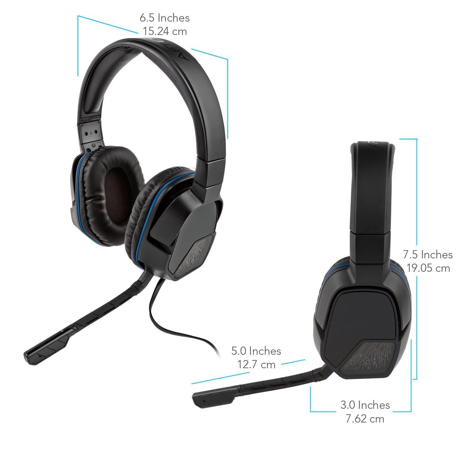 Afterglow LVL 3 Stereo Headset for PlayStation 4, Black and Blue