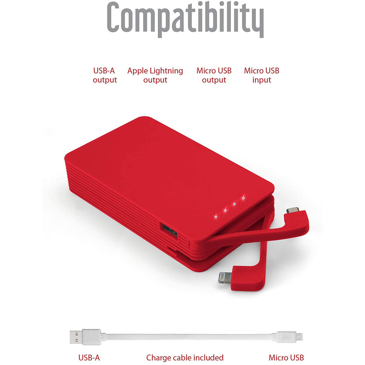 Juice Weekender Portable Power Bank - Red
