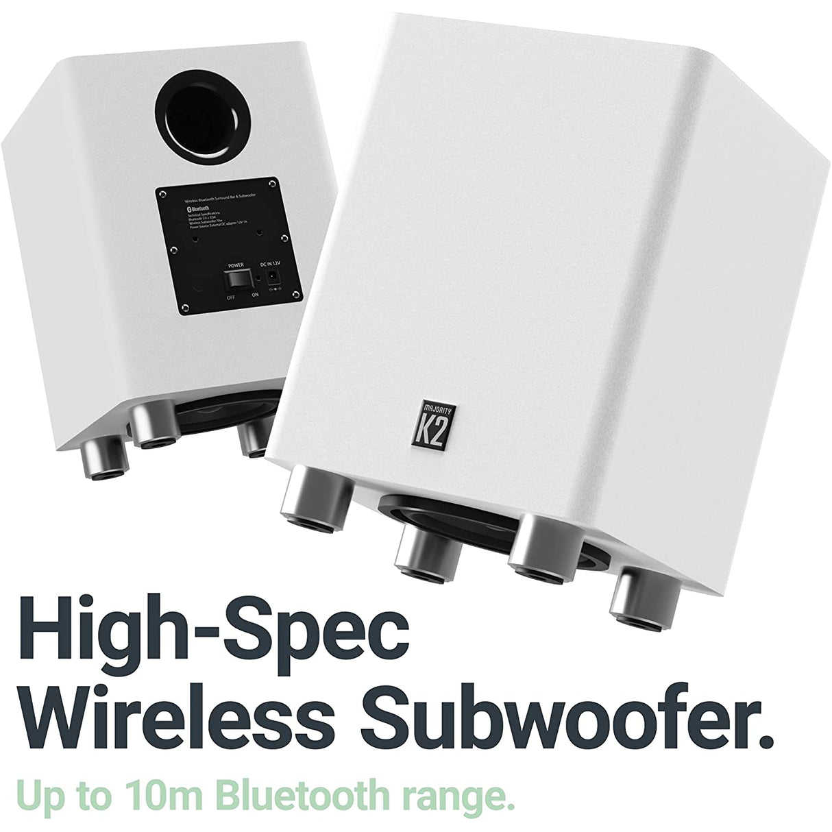 MAJORITY K2 Soundbar with Subwoofer | 150 WATT with 2.1 Surround Sound | HDMI ARC with multi-connection - White