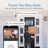 Goowls PTZ Outdoor Indoor Security Camera 2.4G WiFi Smart App Surveillance 1080p - White