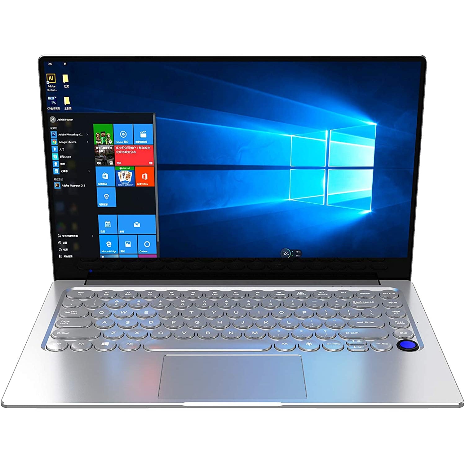 Franktech F145S Laptop, 14.1" NanoEdge Display, Intel Celeron Dual Core, 1.8GHZ, 8GB RAM, 256GB SSD, Silver