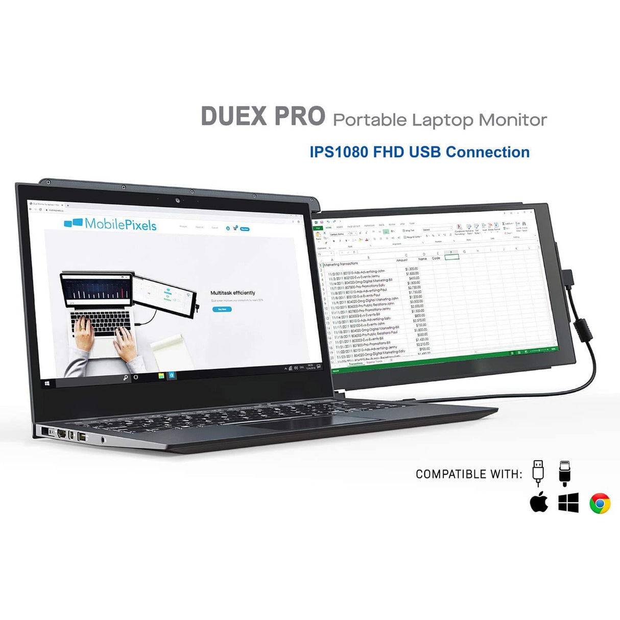 Mobile Pixels Duex Pro Portable Laptop Monitor 12.5"