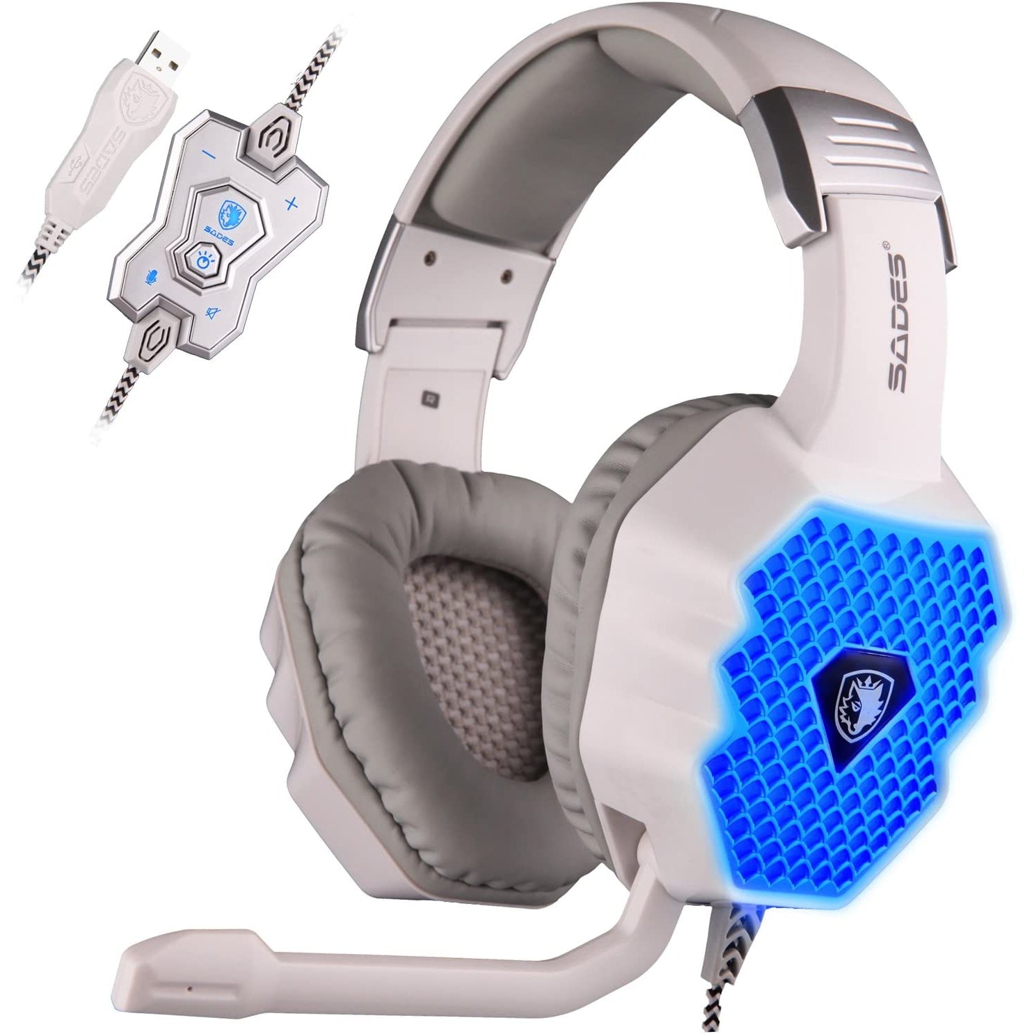SADES A70 7.1 Surround Sound Stereo PC Gaming Headset