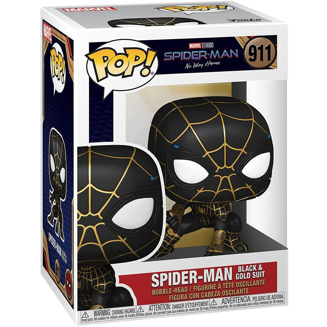 Funko Pop 911 - Marvel - Spiderman - No Way Home - Spider-Man (Black and Gold)